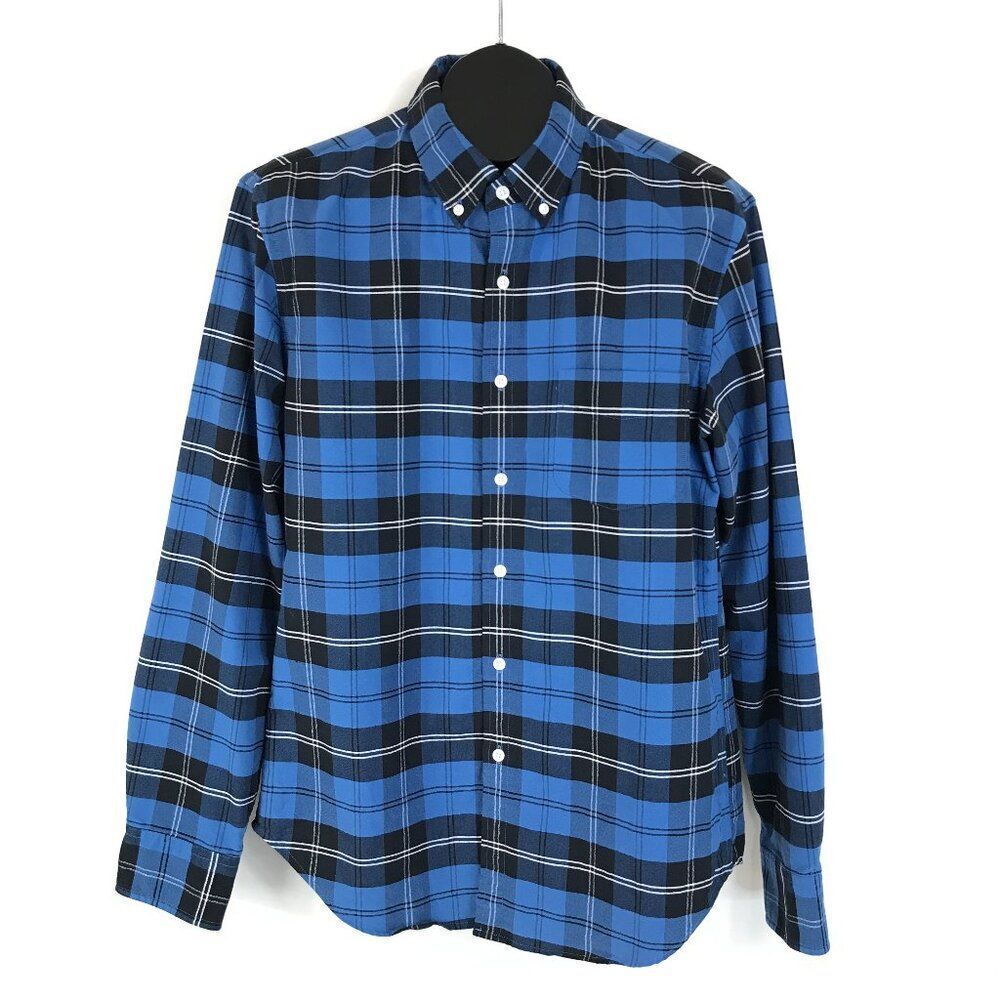 J. Crew Factory Slim Fit Oxford Shirt Men's Large 100% Cotton Plaid Button Down